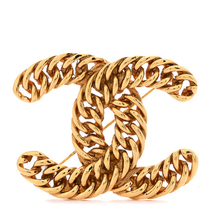 Chanel Metal Chain CC Brooch Gold 1 of 3