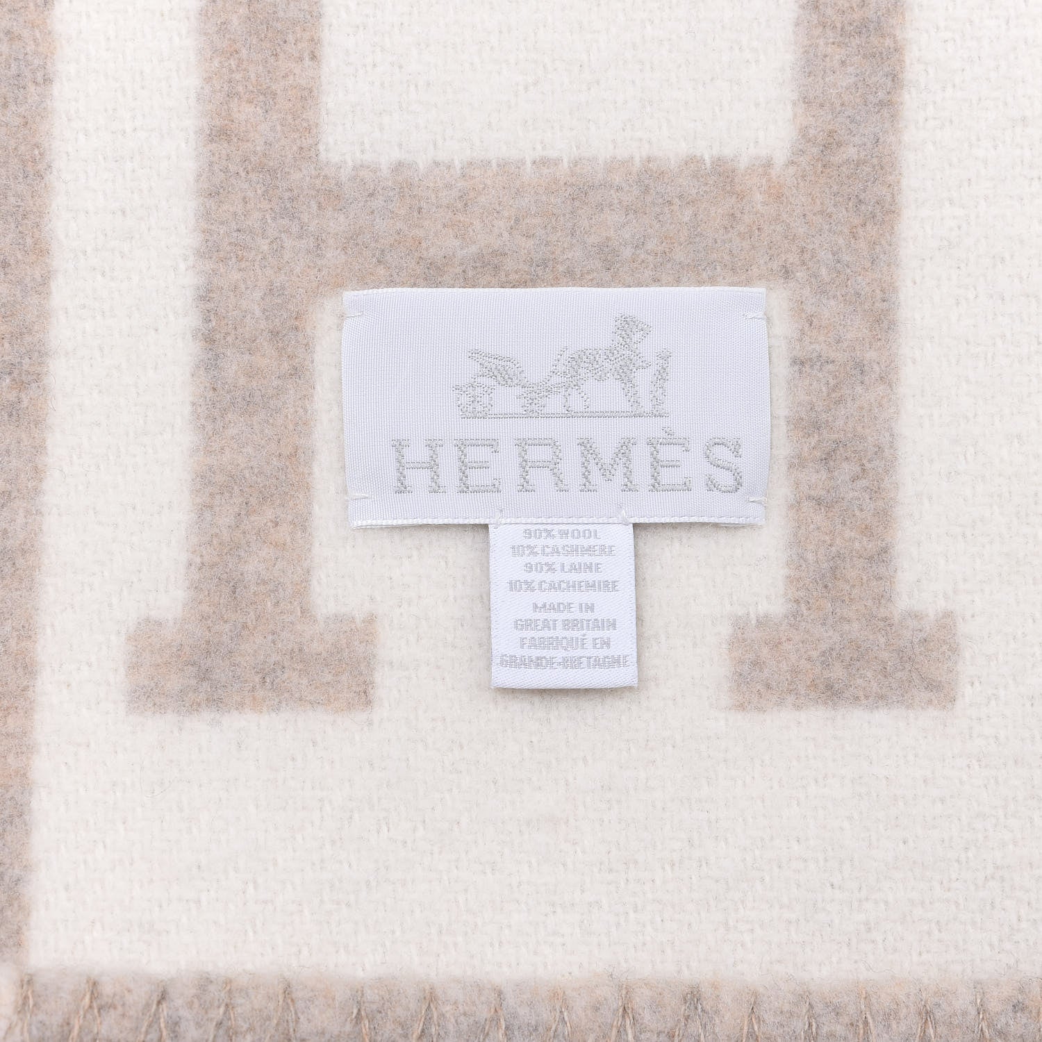 Hermes Wool Cashmere Avalon III Blanket Coco Camomille 3 of 3