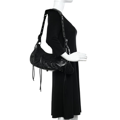 Balenciaga Agneau Arena Monochrome Small Le Cagole Shoulder Bag Black 2 of 9