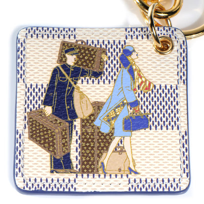Louis Vuitton Damier Illustre Groom Key Holder Azur 2 of 6