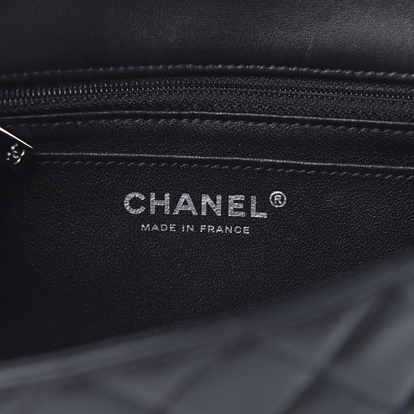 Lambskin Quilted Mini Rectangular Flap Black