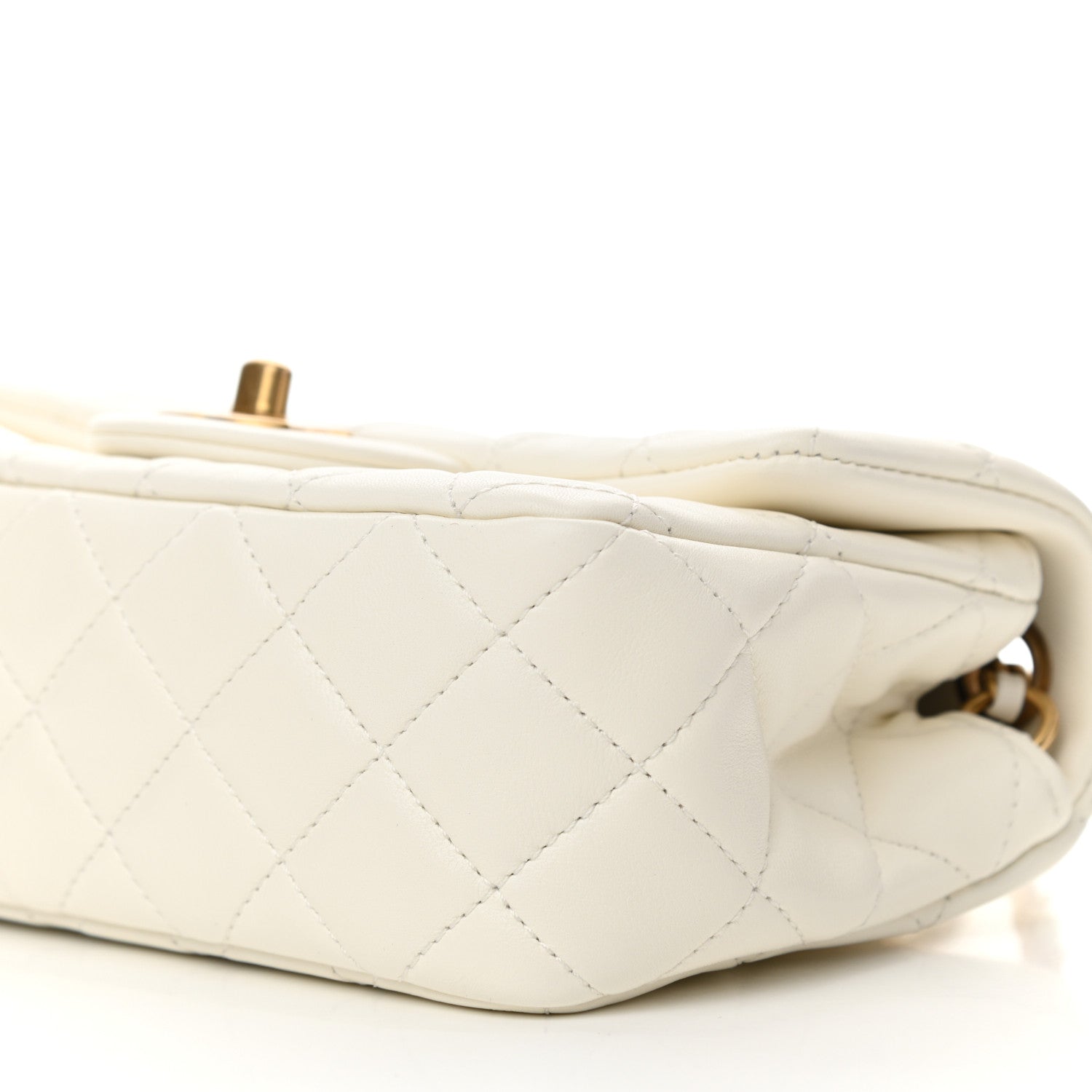 Chanel Lambskin Quilted Mini Rectangular Pearl Crush Flap White 10 of 11