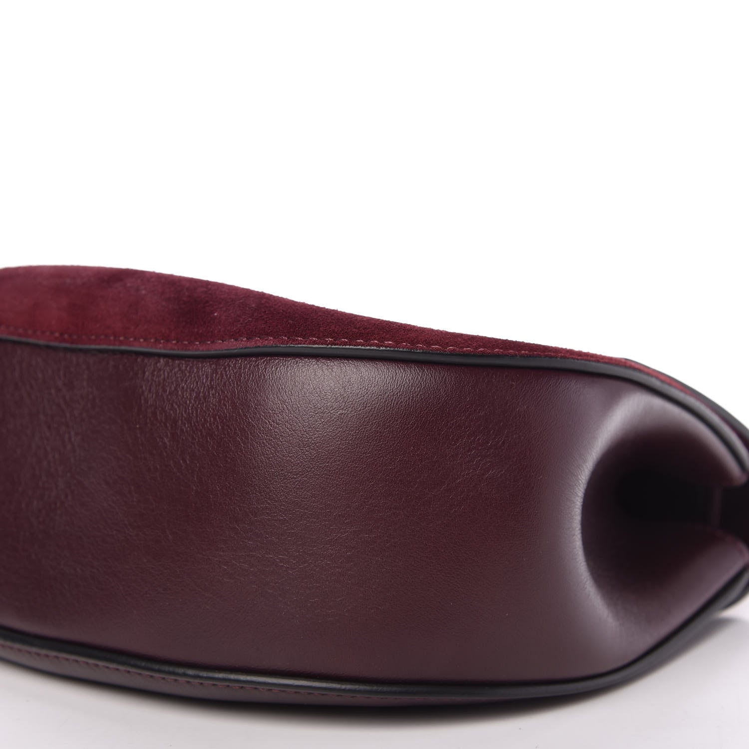 Chloe Suede Smooth Calfskin Drew Shoulder Bag Dark Purple 7 of 10