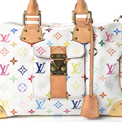 Louis Vuitton Monogram Multicolor Speedy 30 White 7 of 10