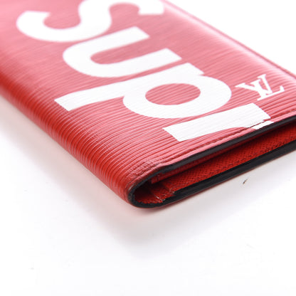 Louis Vuitton X SUPREME Epi Brazza Wallet Red 7 of 12