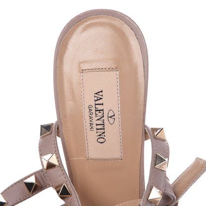 Valentino Garavani Patent Nappa Rockstud Ankle Strap 65mm Pumps 37 Black Poudre 5 of 8