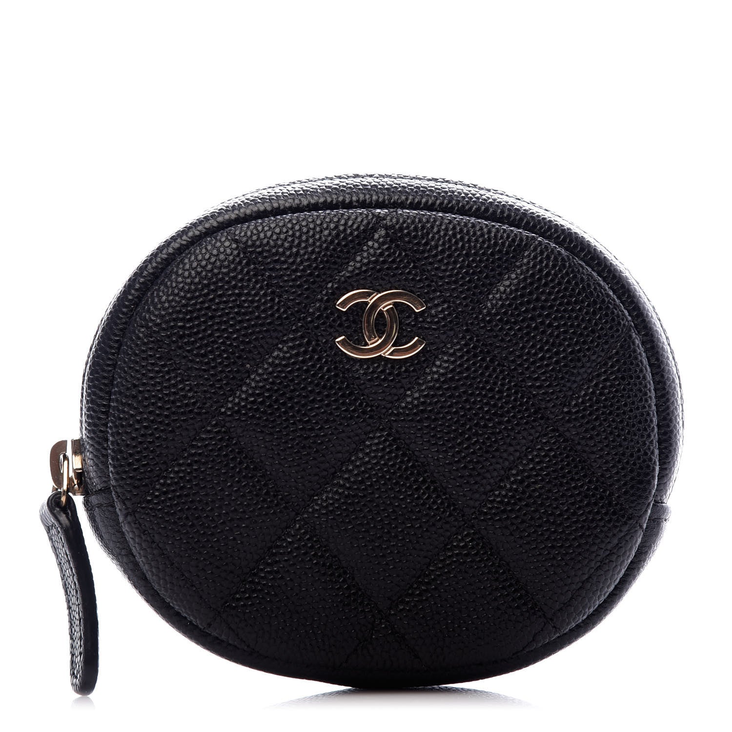 Chanel Caviar Quilted Zip Around Classic Coin Purse Black 1 of 7