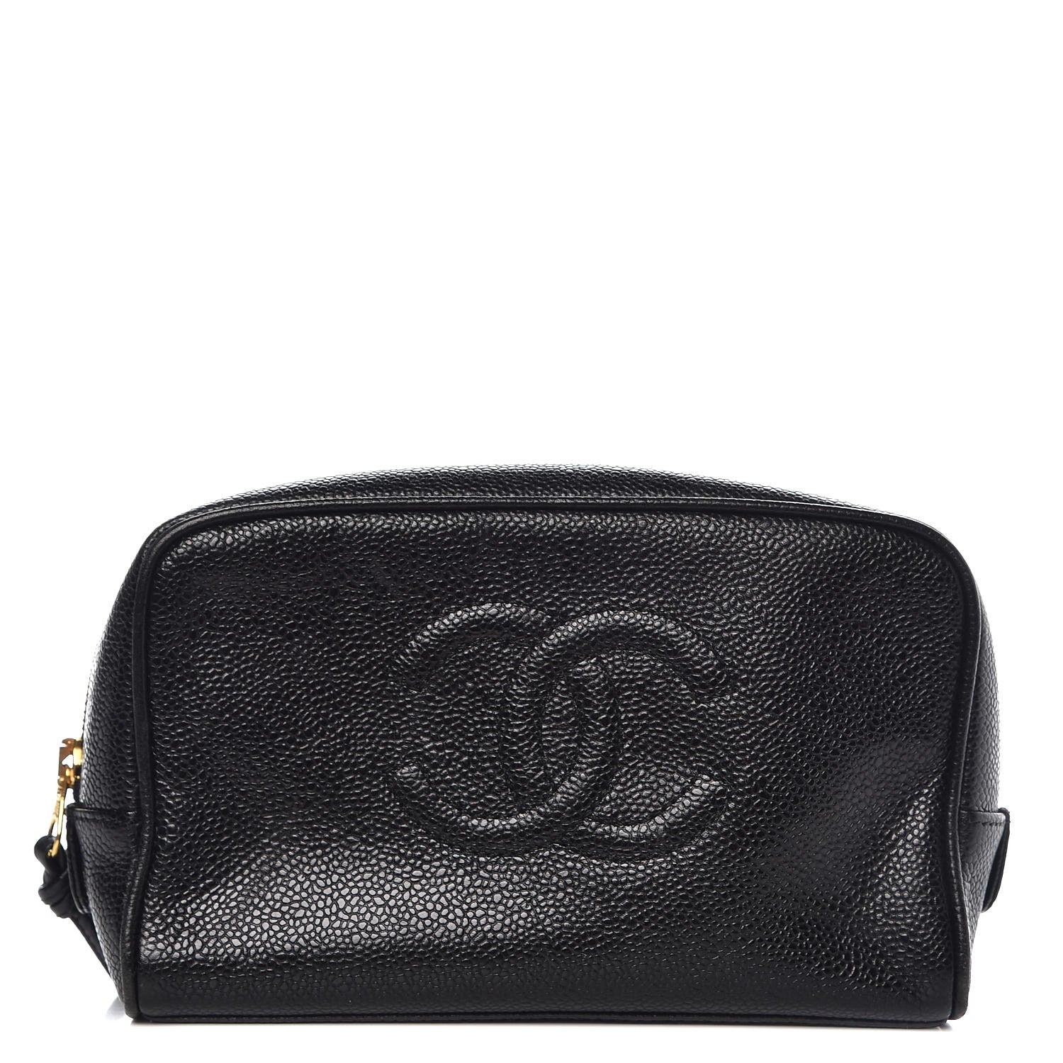 Chanel Caviar Timeless CC Cosmetic Pouch Bag Black 1 of 10