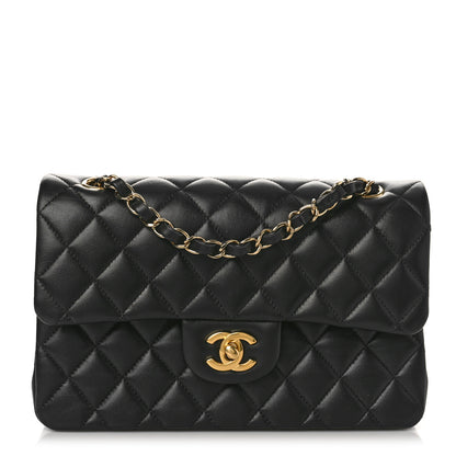 Chanel Lambskin Quilted Small Double Flap Black 1 of 9