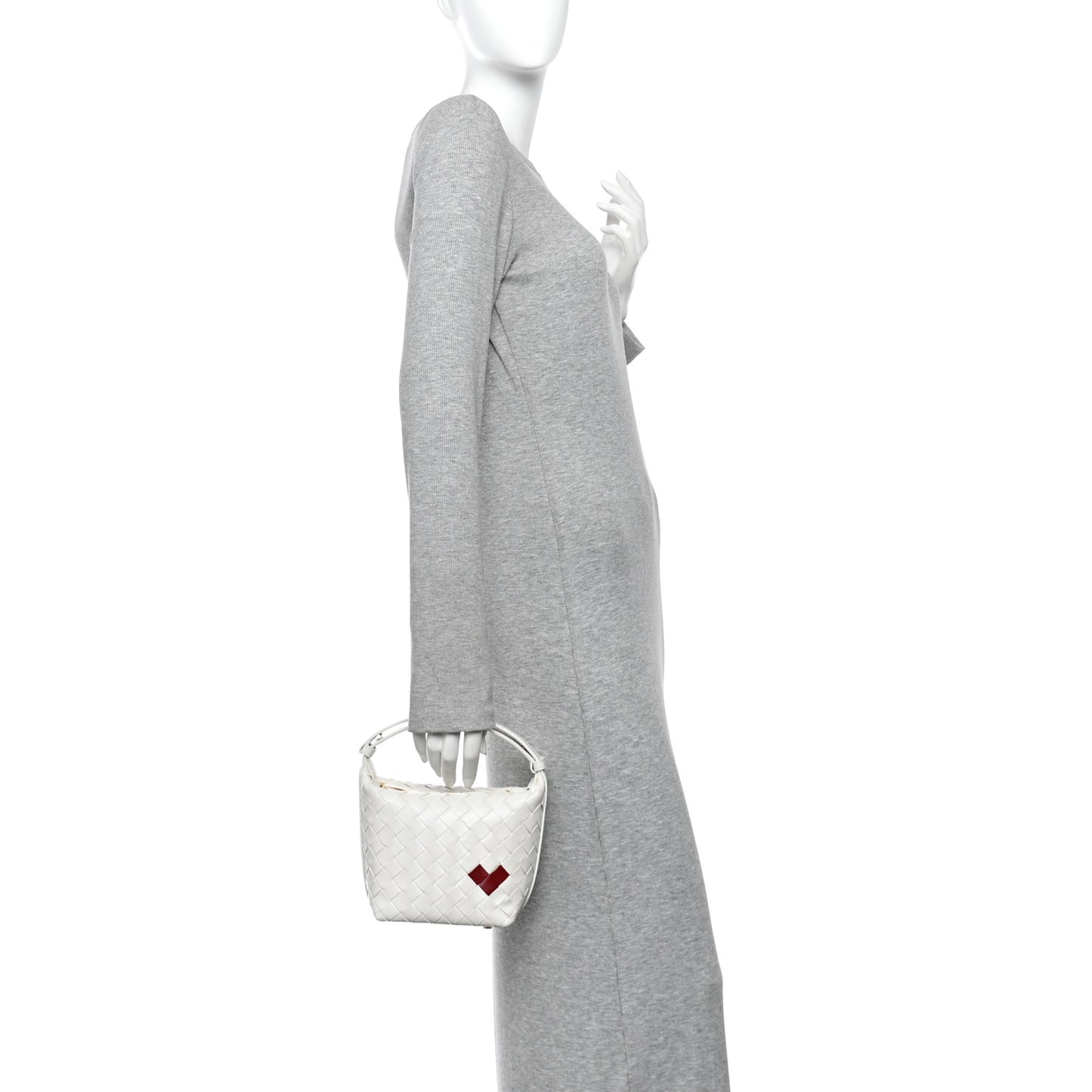Nappa Intrecciato Heart Candy Wallace White
