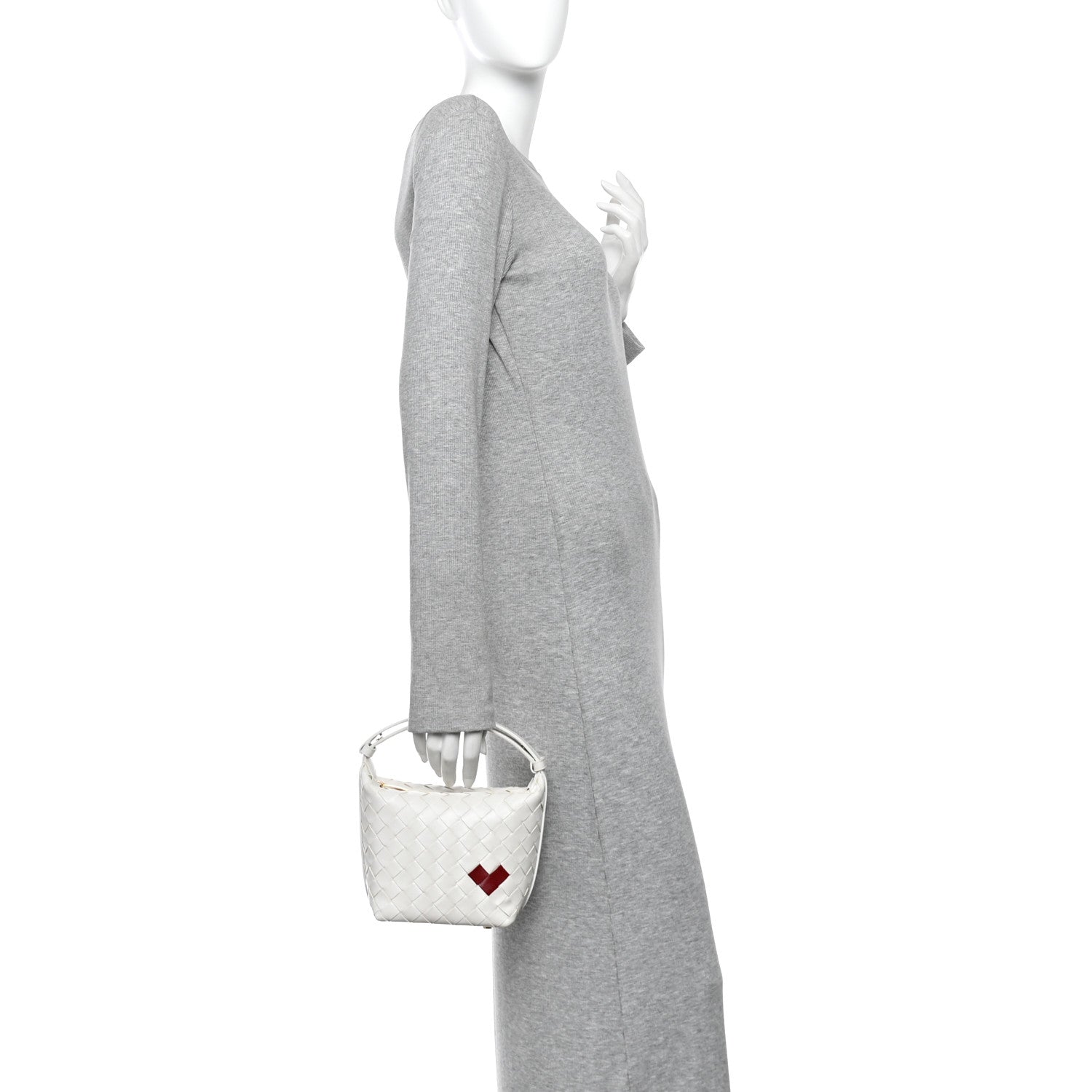 Bottega Veneta Nappa Intrecciato Heart Candy Wallace White 2 of 10