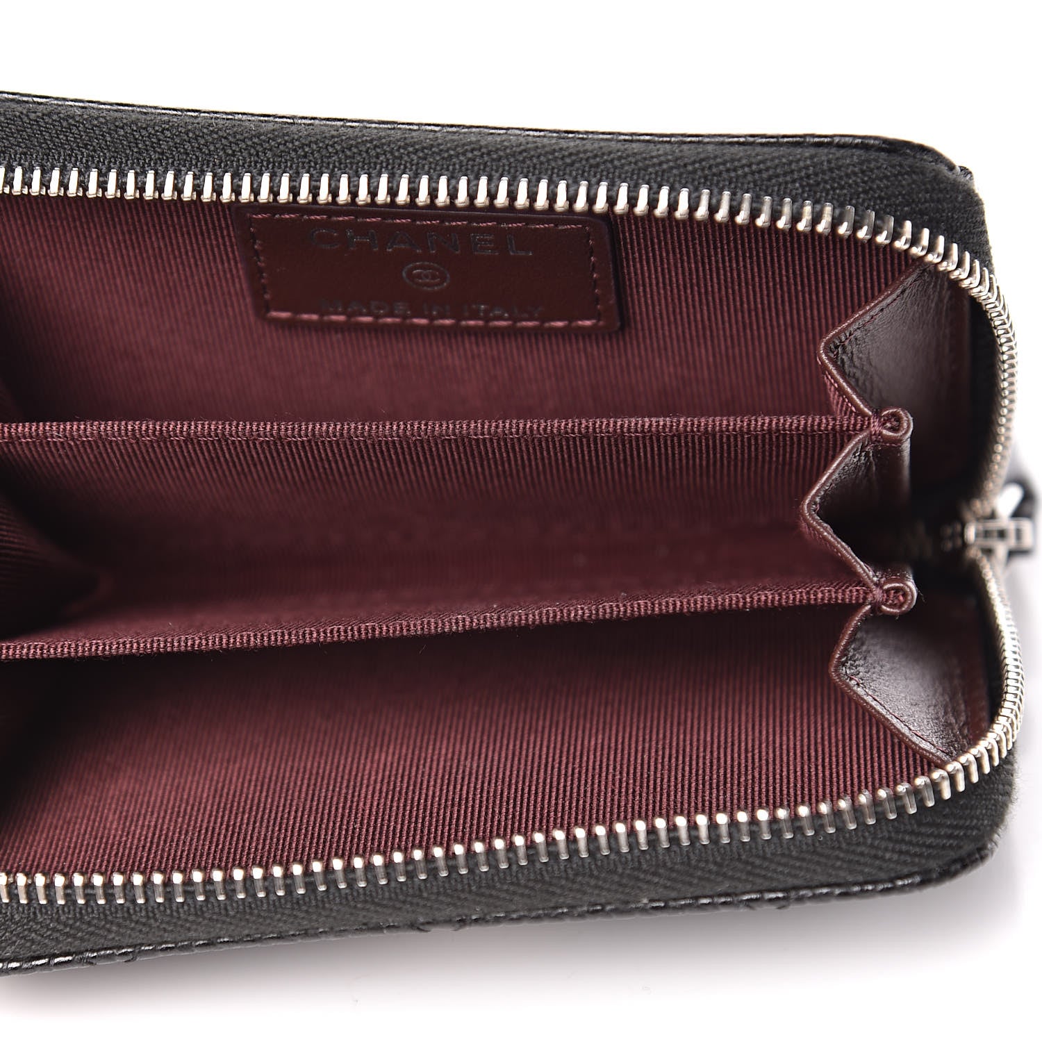 Chanel Caviar Quilted Zip Coin Purse Black 5 of 8