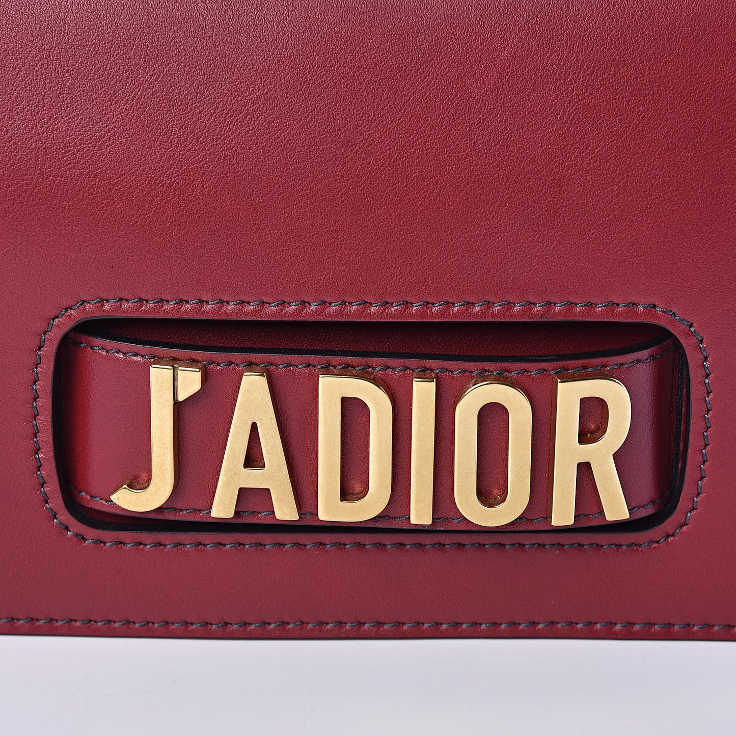 Calfskin J'Adior Chain Flap Bag Red
