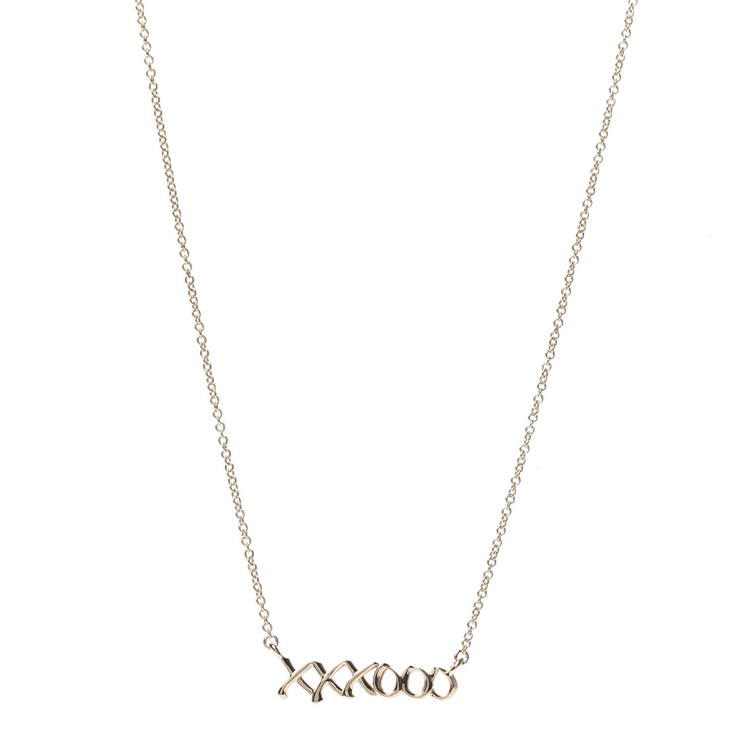 Tiffany 18K Rose Gold Paloma's Graffiti Love and Kisses Pendant Necklace 1 of 5