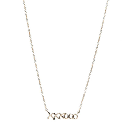 Tiffany 18K Rose Gold Paloma's Graffiti Love and Kisses Pendant Necklace 1 of 5