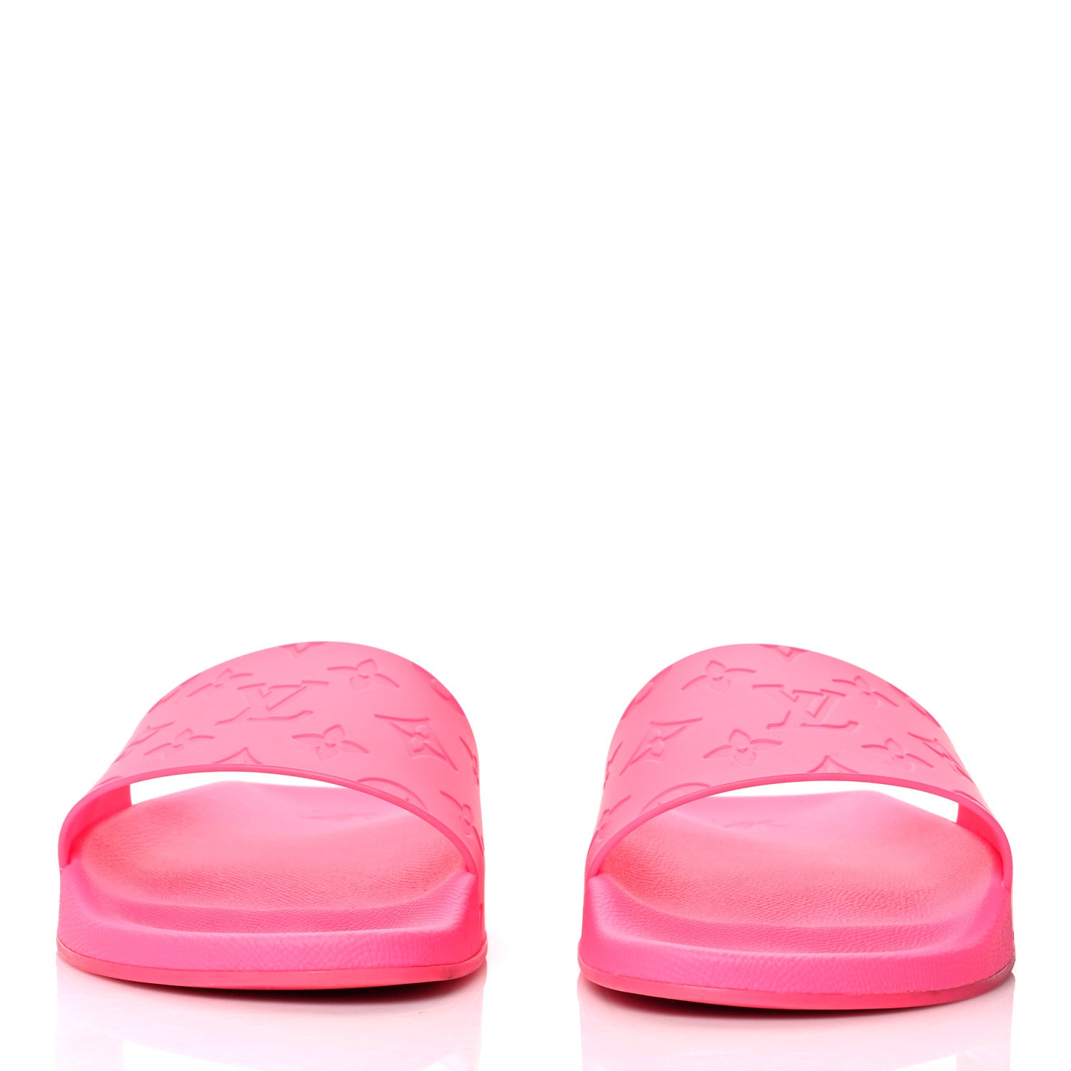 Louis Vuitton Rubber Embossed Monogram Mens Waterfront Mules 8 Pink 2 of 8