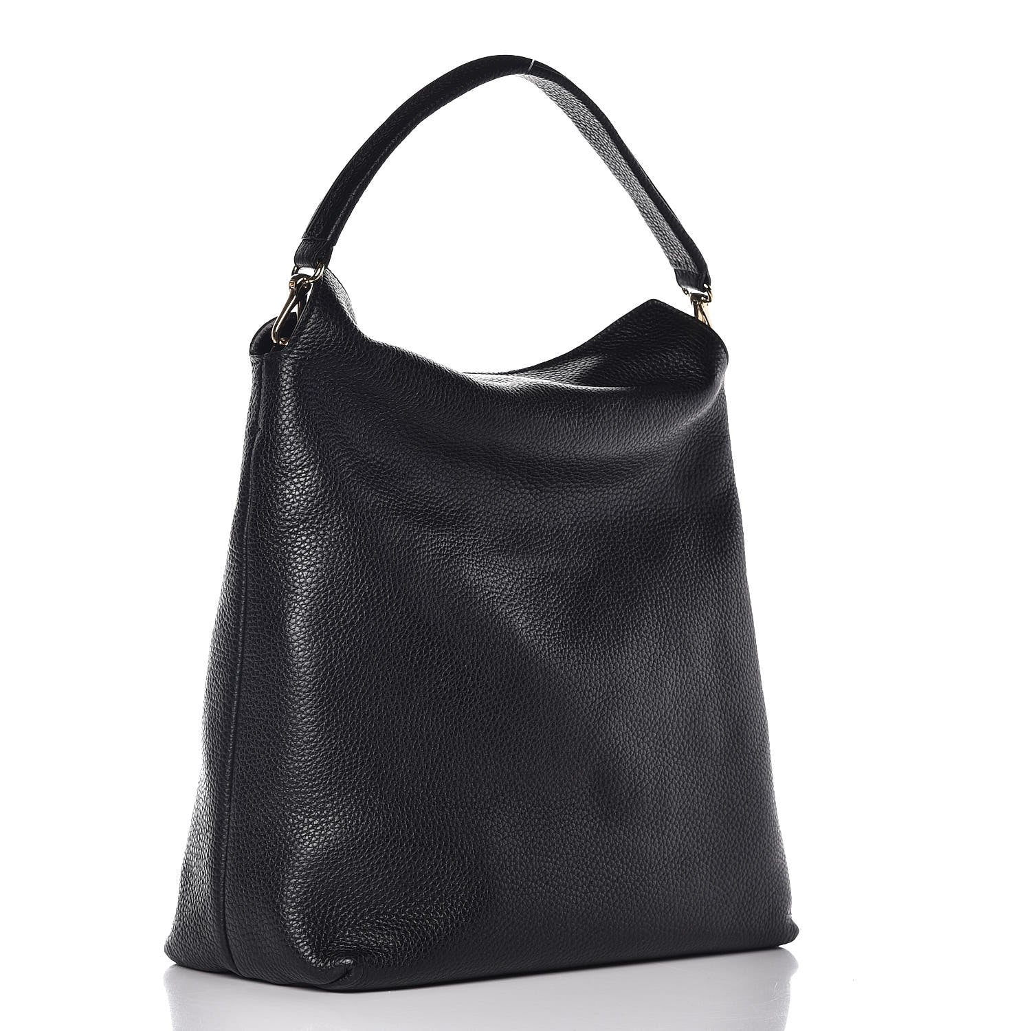 Burberry Grainy Calfskin Medium Cale Hobo Black 3 of 7