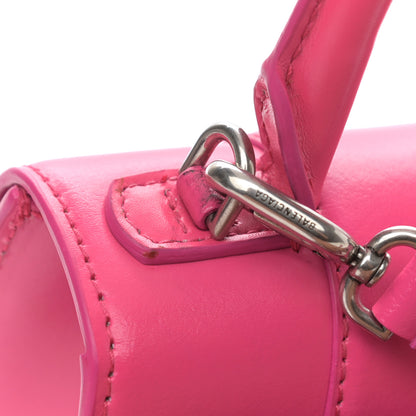 Balenciaga Shiny Box Calfskin Hourglass Top Handle Bag XS Acid Fuchsia 11 of 11