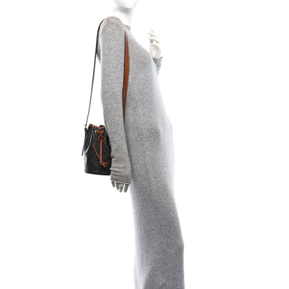 Celine Triomphe Canvas Calfskin Small Drawstring Bucket Bag Tan 2 of 11