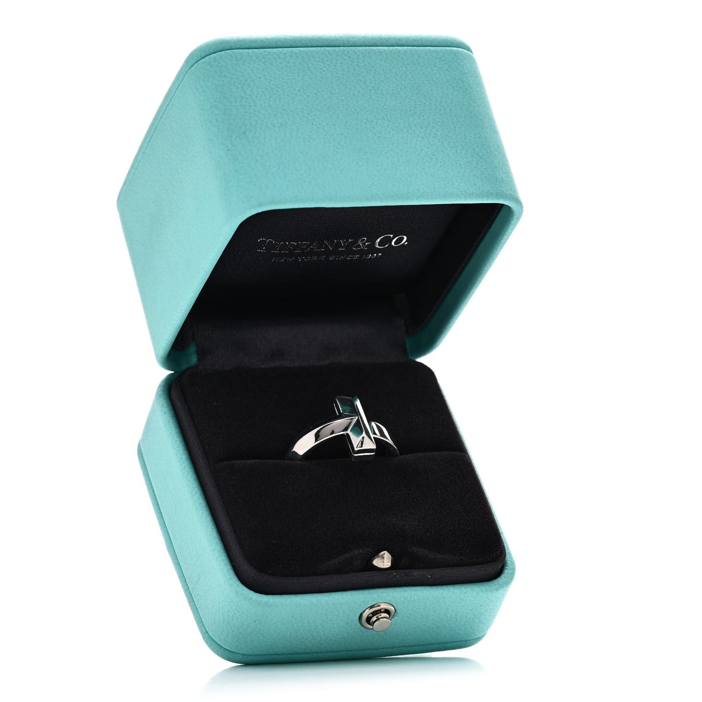 18K White Gold 4.5mm T T1 Wide Ring 57 8