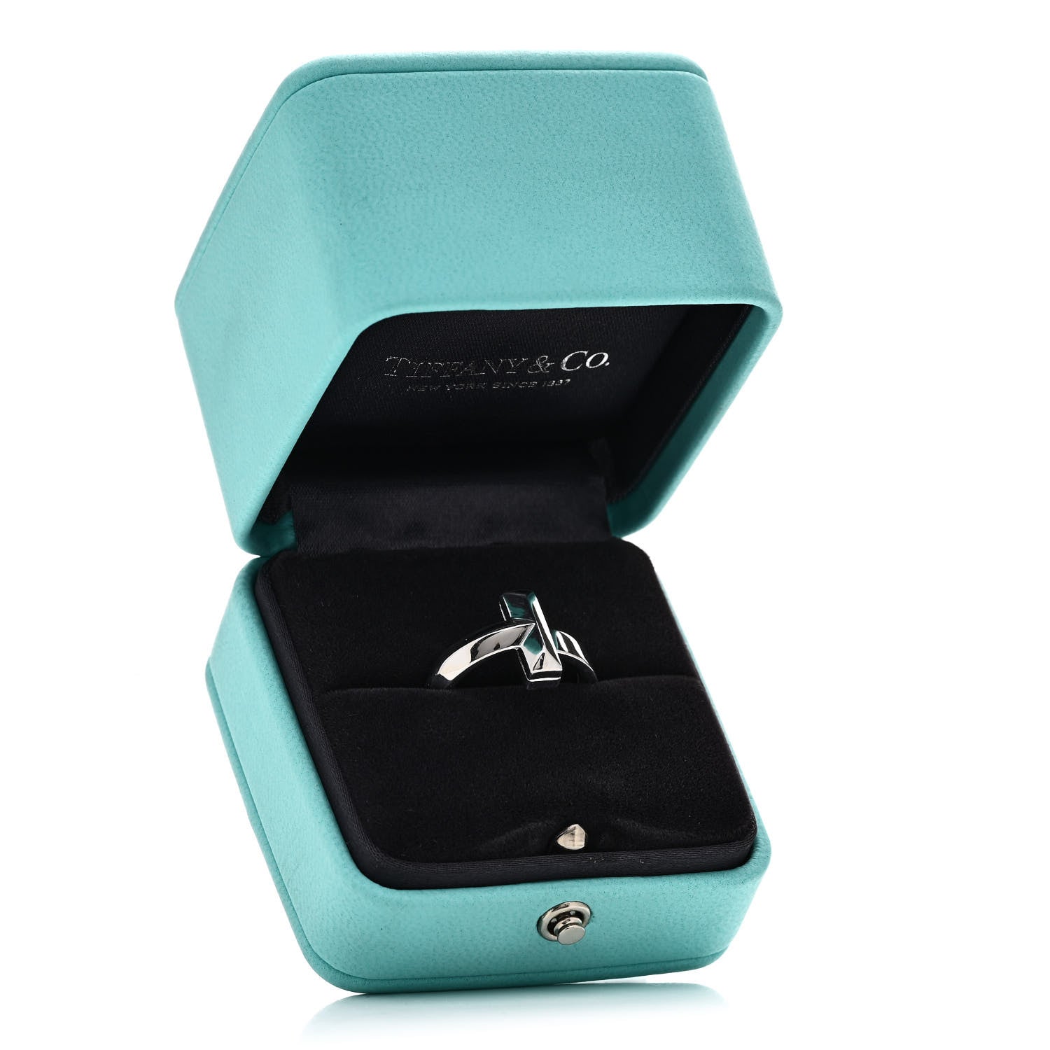 Tiffany 18K White Gold 4.5mm T T1 Wide Ring 57 8 5 of 5