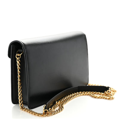 Celine Shiny Calfskin Triomphe Margo Wallet on Chain Black 3 of 12