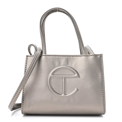 Telfar Metallic Vegan Leather Small Shopping Bag Bronze 1 of 9