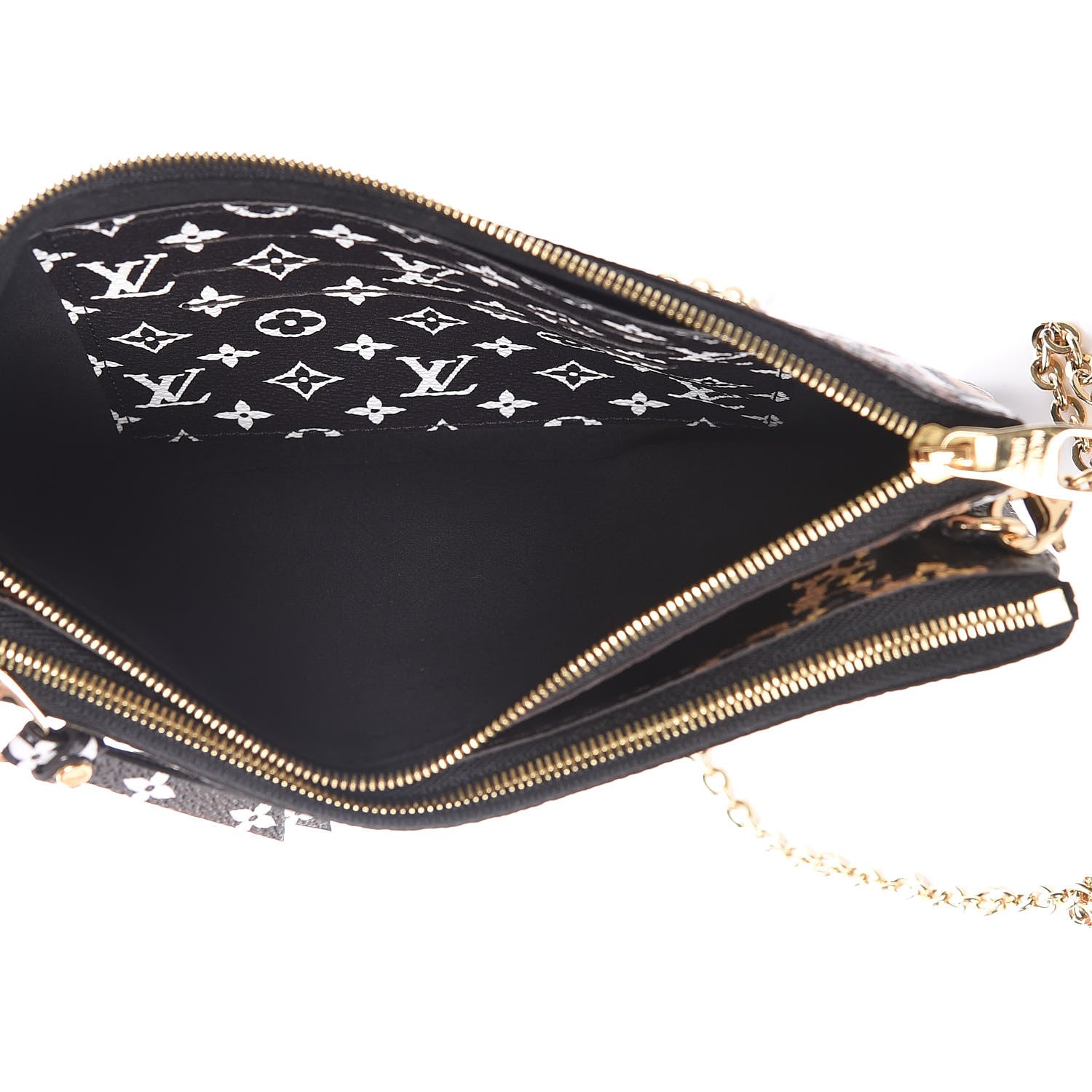 Louis Vuitton Monogram Giant Jungle Pochette Double Zip Black 5 of 12