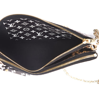 Louis Vuitton Monogram Giant Jungle Pochette Double Zip Black 5 of 12