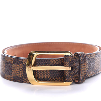 Louis Vuitton Damier Ebene 30mm Ellipse Belt 80 32 4 of 12