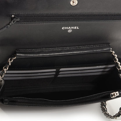 Chanel Caviar Timeless CC Wallet on Chain WOC Black 6 of 9