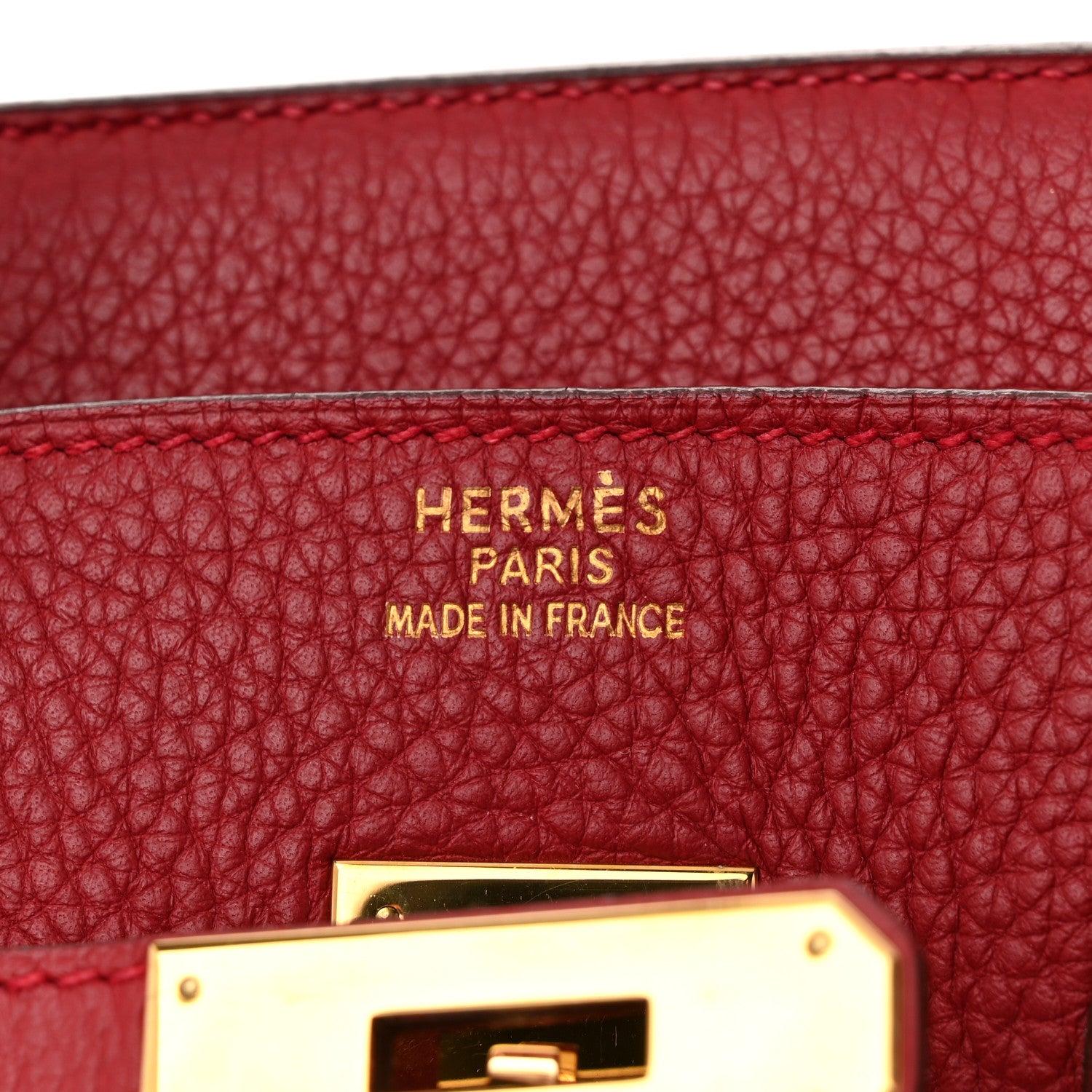 Hermes Taurillon Clemence Birkin 35 Rouge Vif 6 of 10
