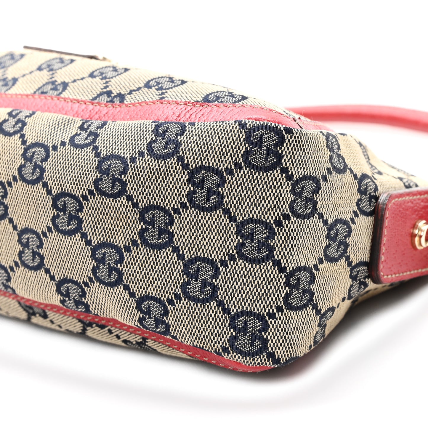 Monogram D Ring Abbey Pochette Navy Red