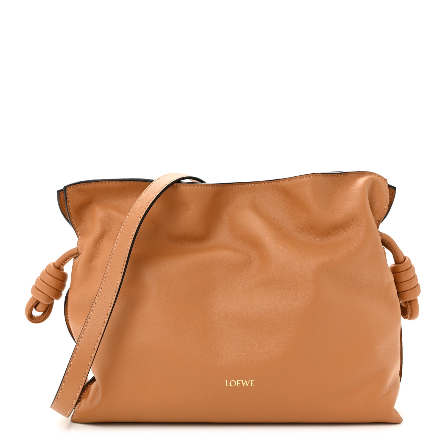 Loewe Nappa Calfskin Medium Flamenco Knot Clutch Warm Desert 1 of 31