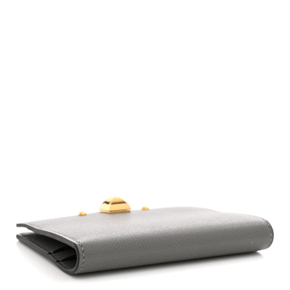 Hermes Madame Calfskin Medor Card Holder Gris Meyer 4 of 7