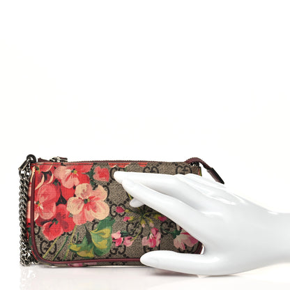 Gucci GG Supreme Monogram Blooms Mini Chain Bag Beige Multicolor Dry Rose 2 of 9