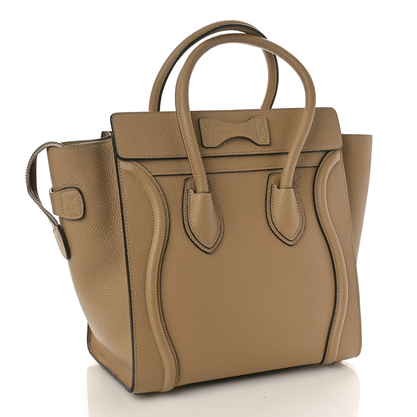 Drummed Calfskin Micro Luggage Dune