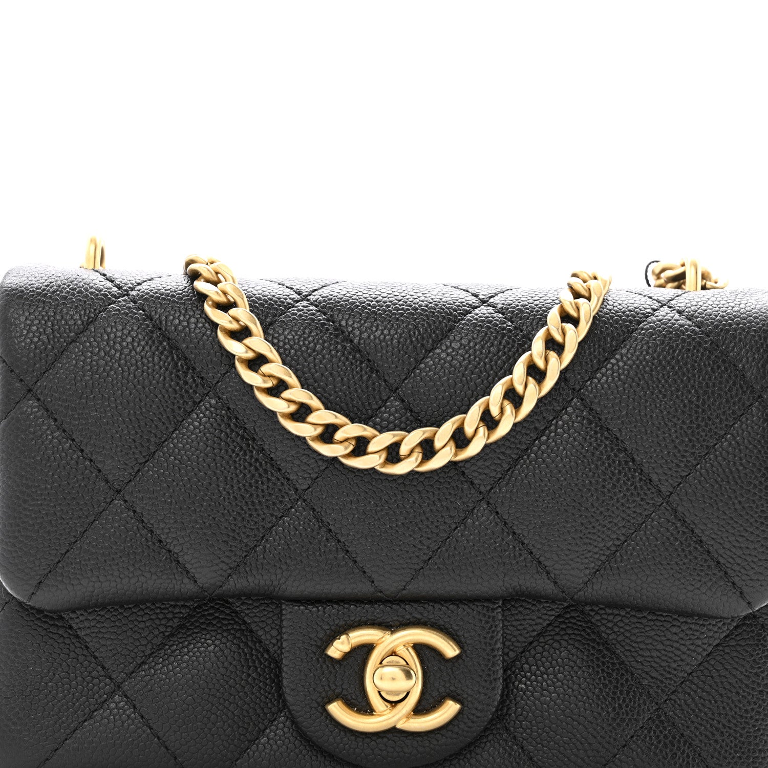 Chanel Caviar Quilted Mini Sweetheart Rectangular Flap Black
