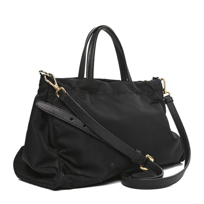 Prada Tessuto Nylon Saffiano Shopping Tote Black 2 of 9