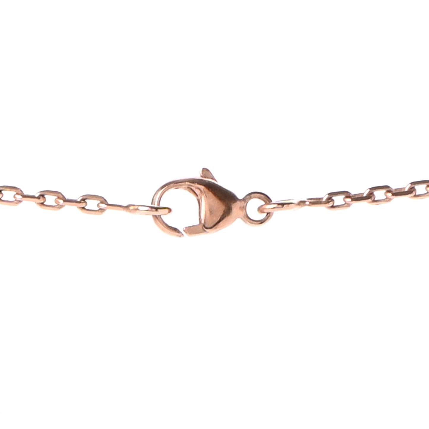 Lacquered Rose Gold Pop H Pendant Necklace White