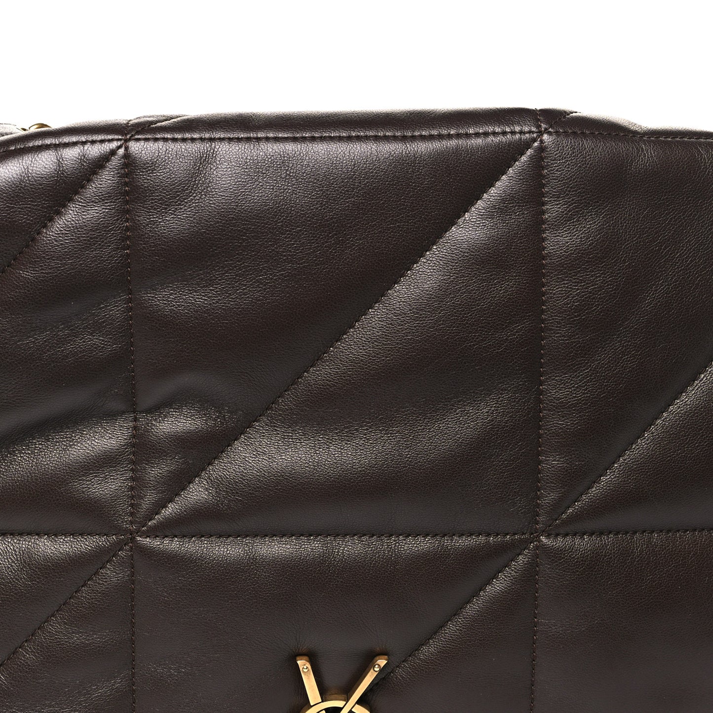 Lambskin Matelasse Monogram Large Jamie 4.3 Dark Sweet Chocolate
