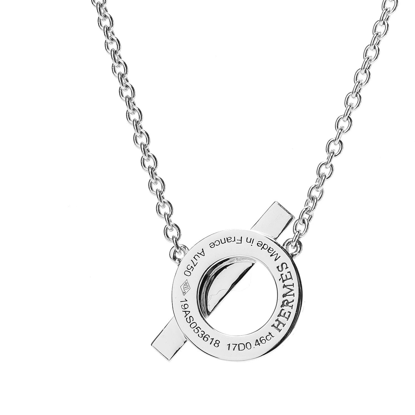 18K White Gold Diamond Finesse Pendant Necklace