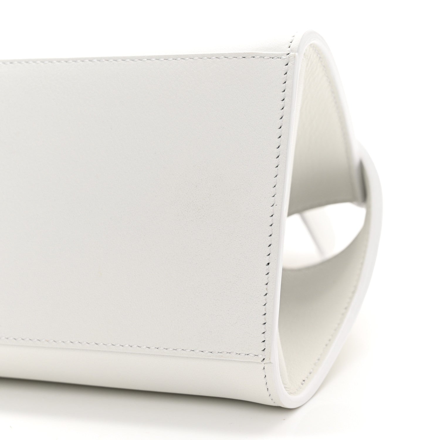 Salvatore Ferragamo Natural Grain Calfskin Mini Hug Bag Optic White 9 of 13