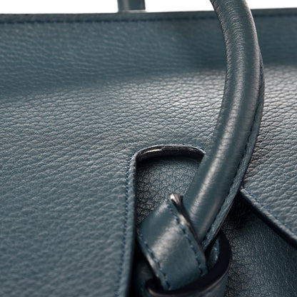 Celine Grained Calfskin Small Tie Knot Tote Denim 10 of 12