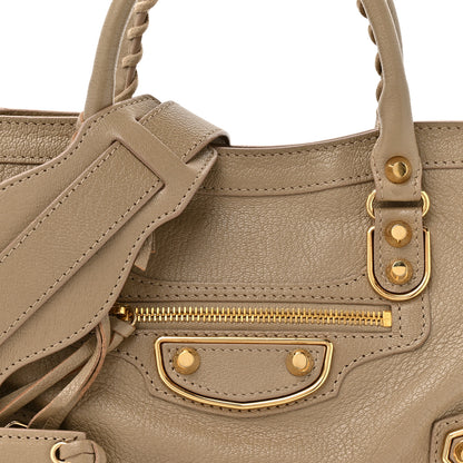 Balenciaga Chevre Gold Metallic Edge Hardware S City Beige Latte 9 of 15
