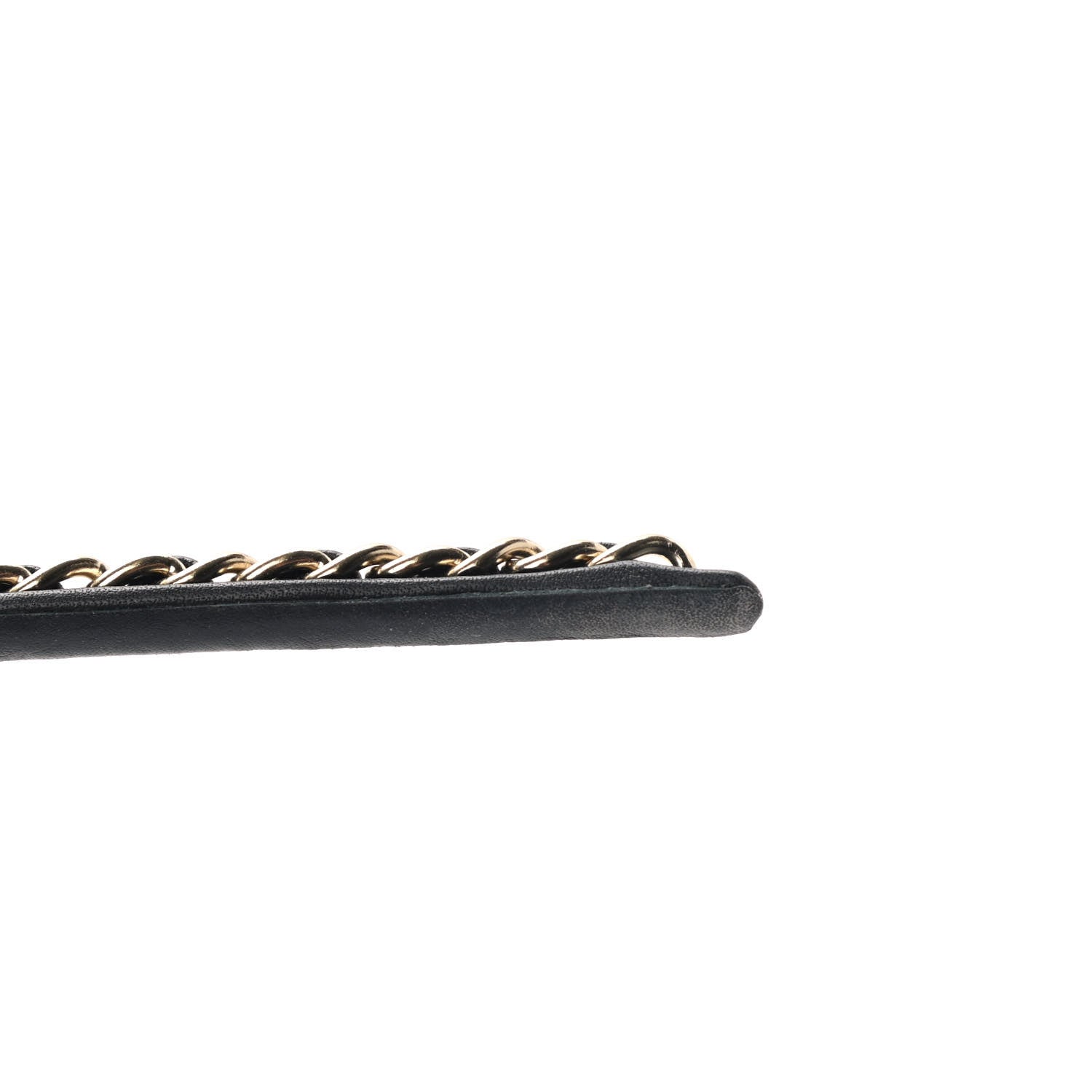 Chanel Metal Lambskin CC Turnlock Chain Headband Gold Black 5 of 6
