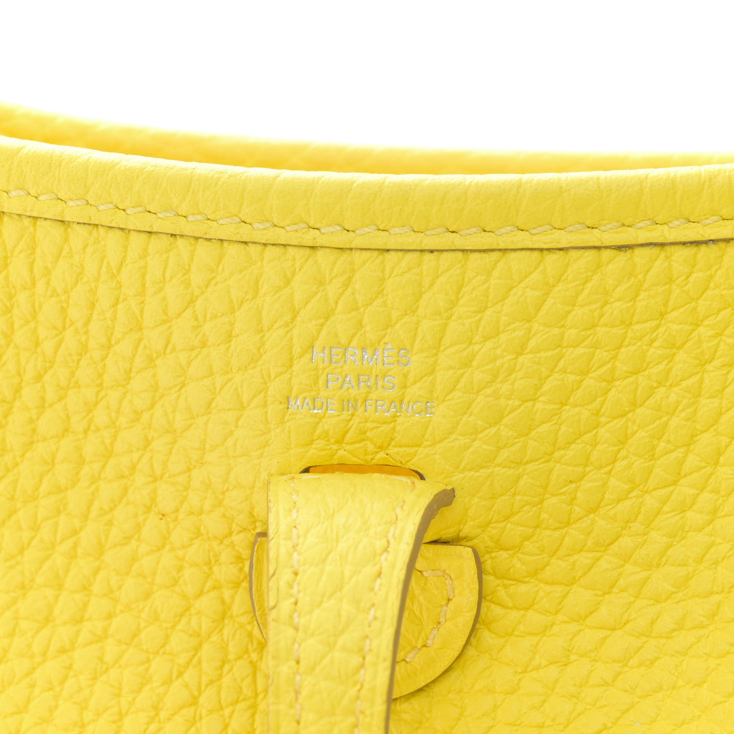 Hermes Taurillon Clemence Evelyne TPM Lime 5 of 10