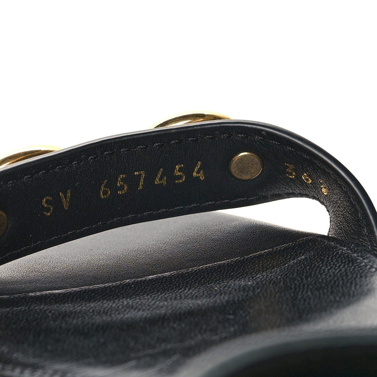 Saint Laurent Calfskin Le Maillon Flat Sandals 36.5 Black 6 of 8