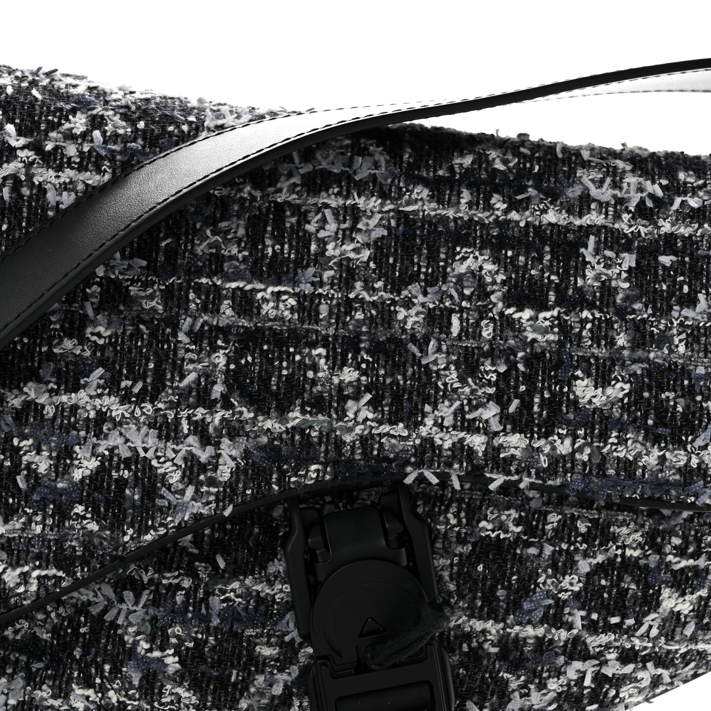 Tweed Saddle Bag Black Silver