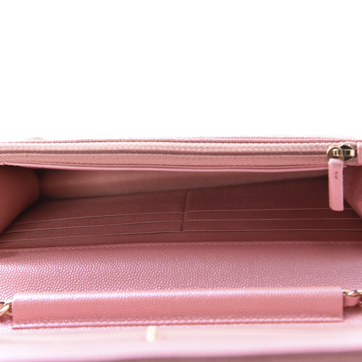 Chanel Iridescent Caviar Quilted Wallet on Chain WOC Pink 5 of 12